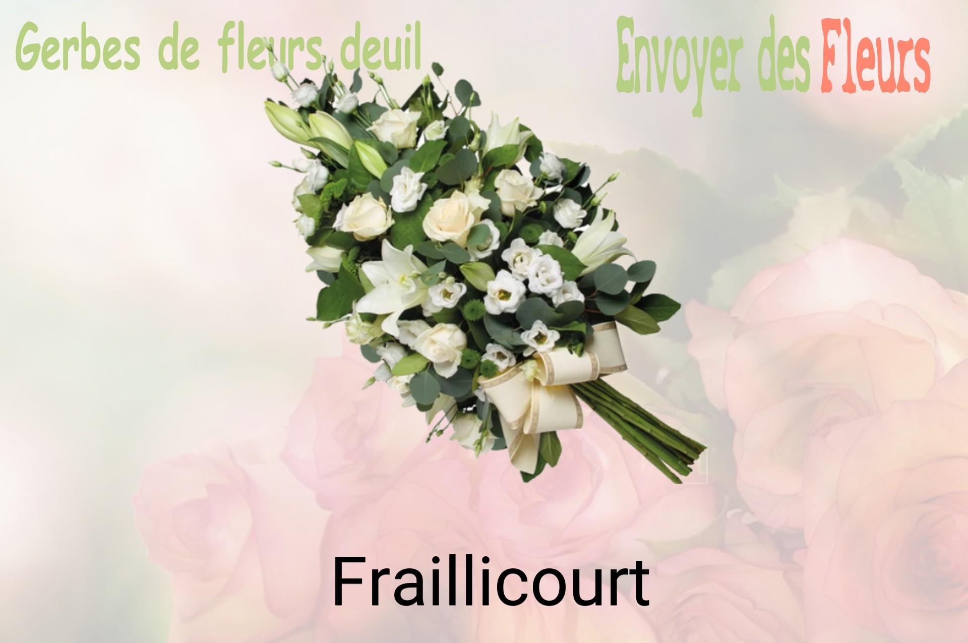 Gerbe de fleurs de deuil livrée à Fraillicourt